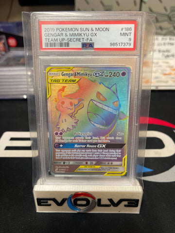 Gengar & Mimikyu GX (186/181) [Sun & Moon: Team Up] PSA 9