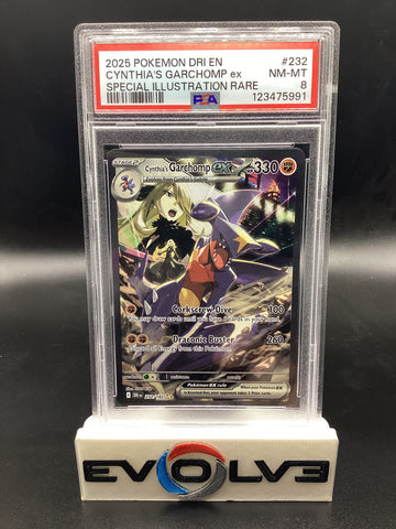 Cynthia's Garchomp ex (232/182) [Pokemon Scarlet & Violet: Destined Rivals] PSA 8