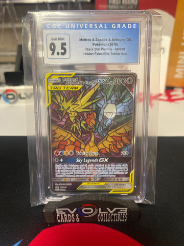 Moltres & Zapdos & Articuno GX (SM210) [Sun & Moon: Black Star Promos] CGC 9.5