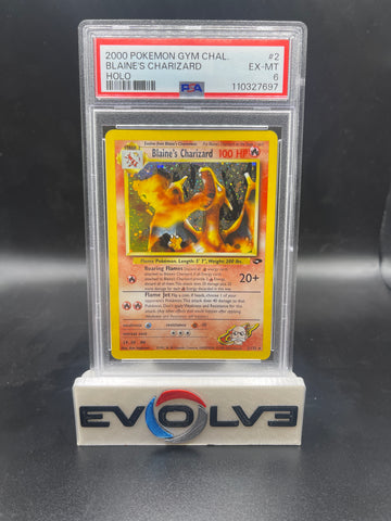 Blaine's Charizard (002/132) [Pokémon: Gym Challenge] PSA 6