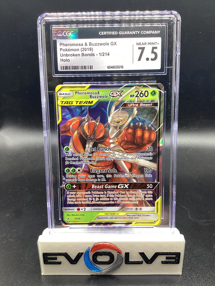Pheromosa & Buzzwole GX (1/214) [Pokemon Sun & Moon: Unbroken Bonds] CGC 7.5