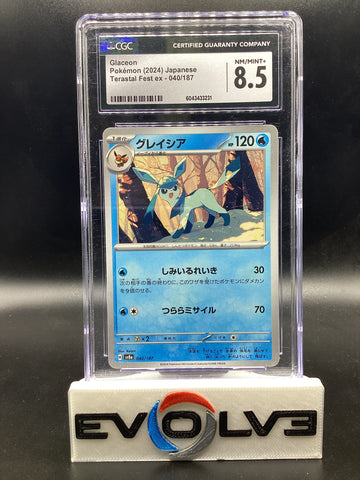 Glaceon (040/187) [Japanese Pokemon: Terastal Festival] CGC 8.5
