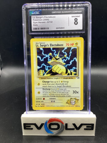 Lt. Surge's Electabuzz (6/132) [Pokemon: Gym Heroes] CGC 8