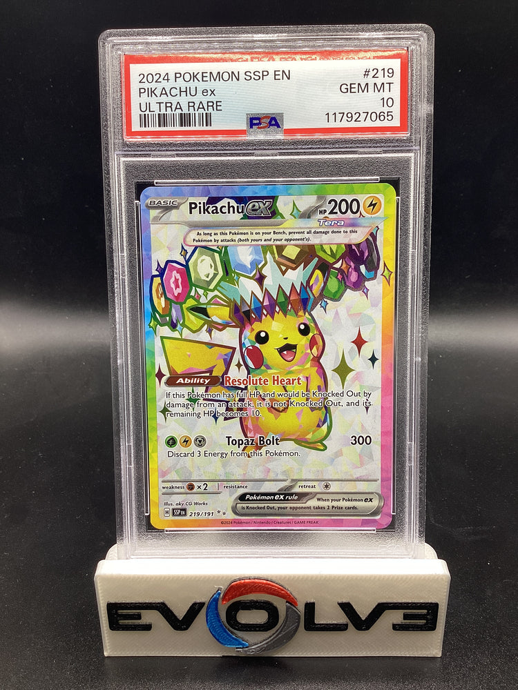 Pikachu ex (219/191) [Pokemon Scarlet & Violet: Surging Sparks] PSA 10