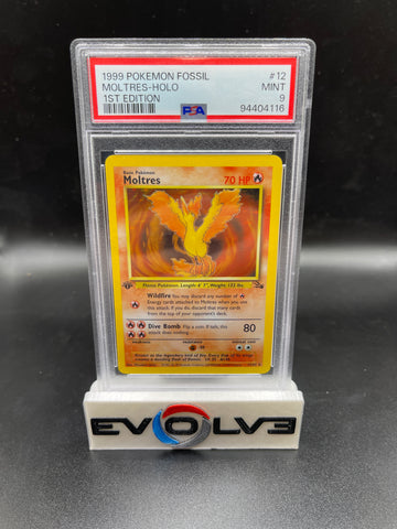 Moltres - 1st Ed Holo (012/062) [Pokémon: Fossil] PSA 9