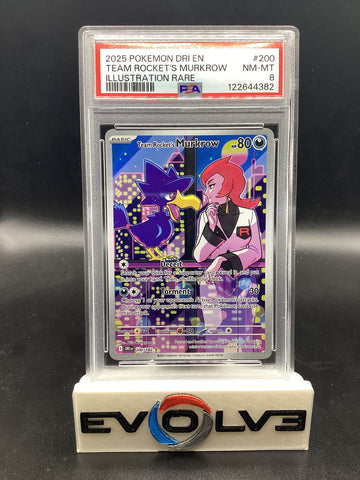 Team Rocket's Murkrow (200/182) [Pokemon Scarlet & Violet: Destined Rivals] PSA 8