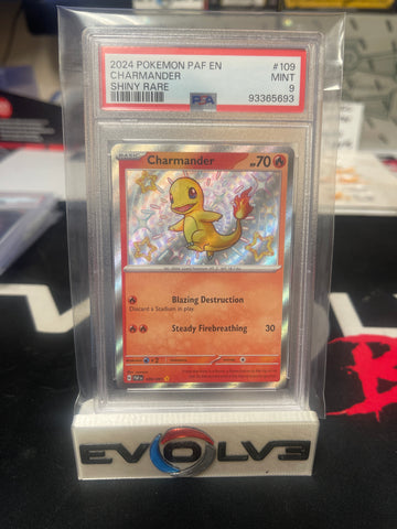 Charmander (109/091) [Scarlet & Violet: Paldean Fates] PSA 9