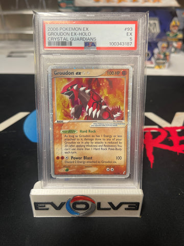Groudon ex (093/100) [Pokémon EX: Crystal Guardians] PSA 5