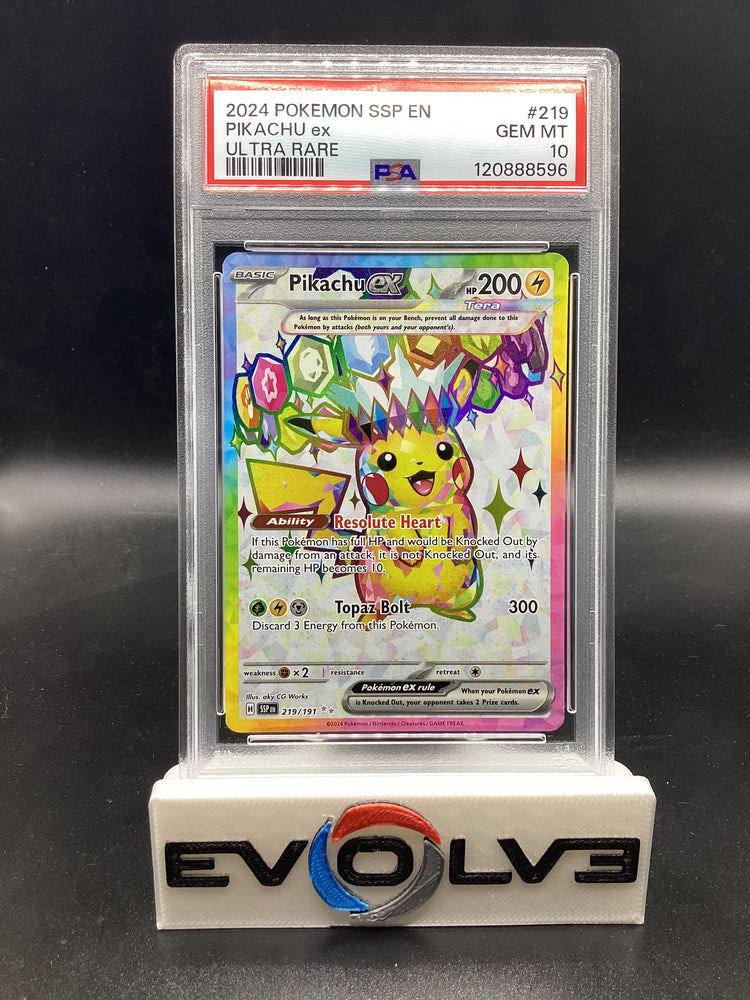 Pikachu ex (219/191) [Pokemon Scarlet & Violet: Surging Sparks] PSA 10