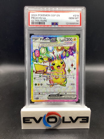 Pikachu ex (219/191) [Pokemon Scarlet & Violet: Surging Sparks] PSA 10