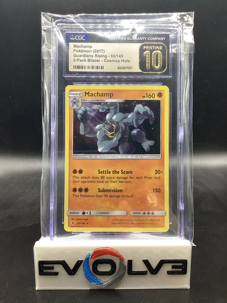 Machamp (65/145) - Cosmos Holo [Pokemon Sun & Moon: Guardian Rising] CGC Pristine 10