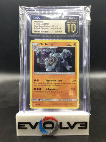 Machamp (65/145) - Cosmos Holo [Pokemon Sun & Moon: Guardian Rising] CGC Pristine 10