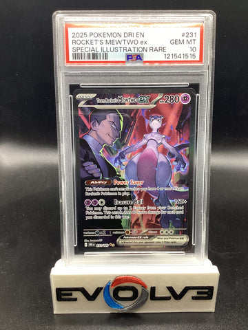 Team Rocket's Mewtwo ex (231/182) [Pokemon Scarlet & Violet: Destined Rivals] PSA 10