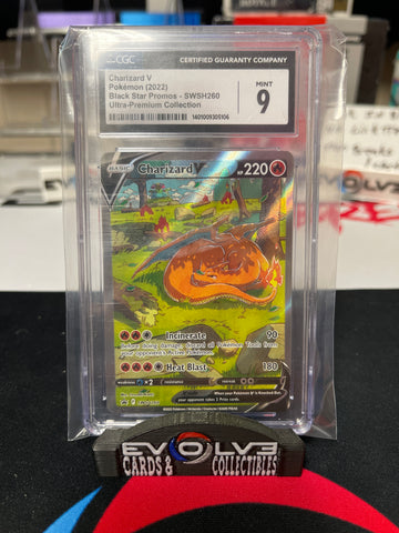 Charizard V (SWSH260) [Sword & Shield: Black Star Promos] CGC 9