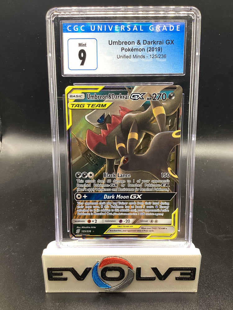 Umbreon & Darkrai GX (125/236) [Pokemon Sun & Moon: Unified Minds] CGC 9