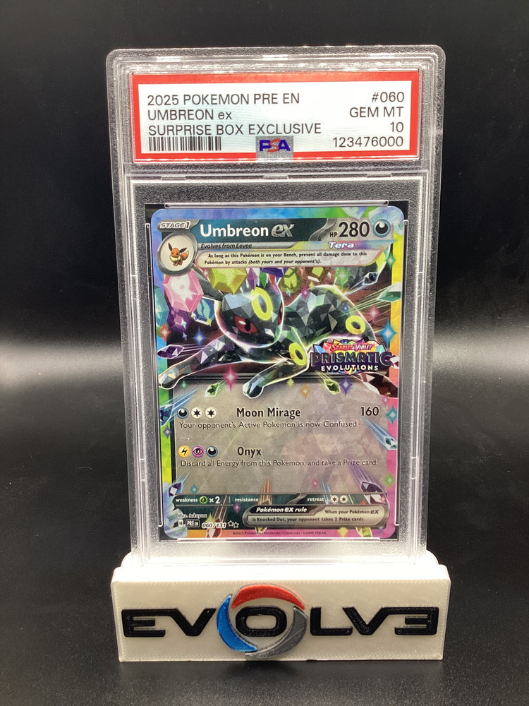 Umbreon ex - Surprise Box Stamped (060/131) [Pokemon Scarlet & Violet: Prismatic Evolutions Surprise Box] PSA 10