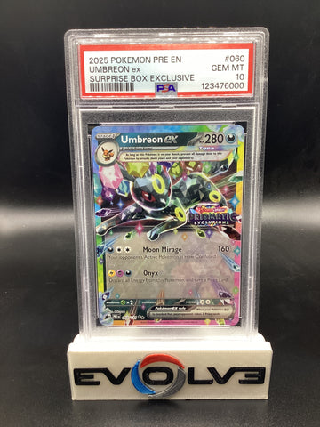 Umbreon ex - Surprise Box Stamped (060/131) [Pokemon Scarlet & Violet: Prismatic Evolutions Surprise Box] PSA 10
