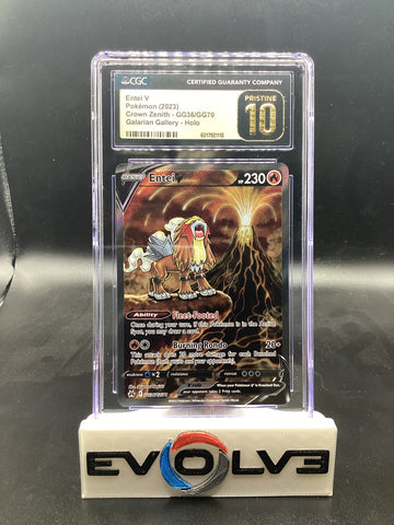 Entei V (GG36/GG70) [Pokemon Sword & Shield: Crown Zenith] CGC Pristine 10