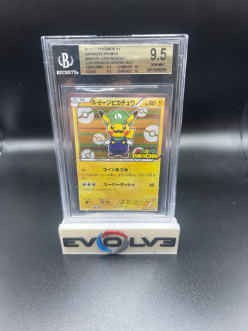 Luigi Pikachu (295XYP) [Japanese Pokémon XY: Black Star Promo] BGS 9.5