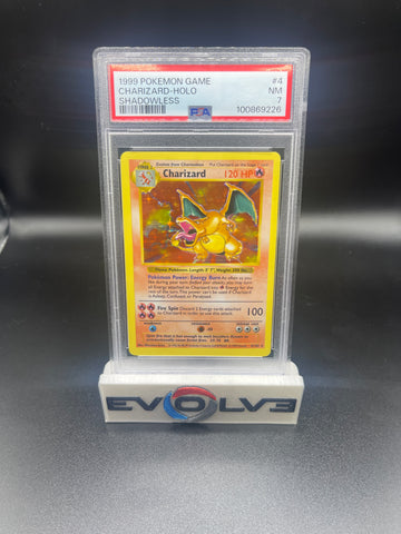 Charizard - Shadowless (004/102) [Pokémon: Base Set Shadowless] PSA 7