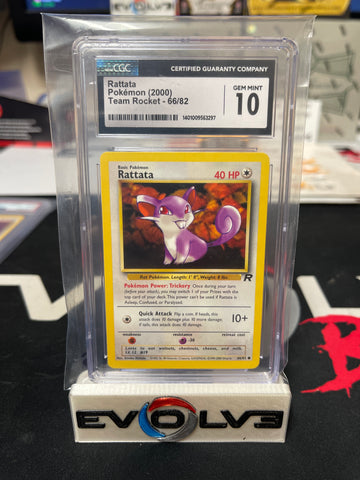 Rattata (66/82) [Pokemon: Team Rocket] CGC Gem Mint 10