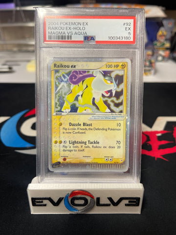 Raikou ex (104/112) [Pokémon EX: Magma vs Aqua] PSA 5