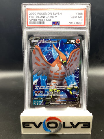 Talonflame V (168/185) [Pokemon Sword & Shield: Vivid Voltage] PSA 10