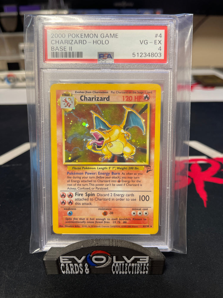 Charizard - Holo (004/130) [Pokémon: Base set 2] PSA 4