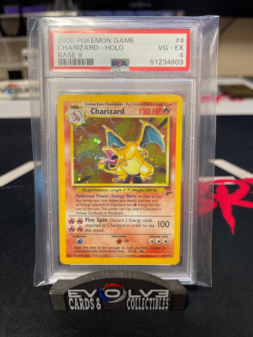 Charizard - Holo (004/130) [Pokémon: Base set 2] PSA 4