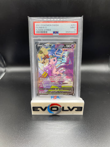 Mew V Alt Art (251/264) [Pokémon SWSH: Fusion Strike] PSA 9