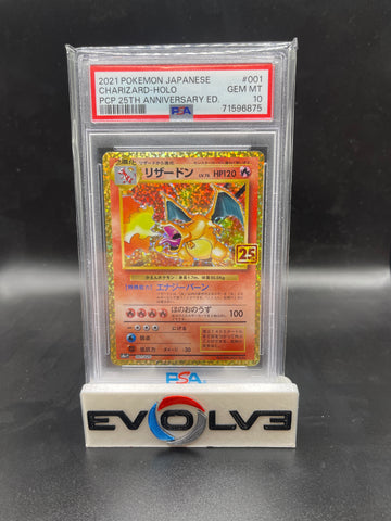 Charizard (001/025) [Japanese Pokémon - 25th Anniversary] PSA 10