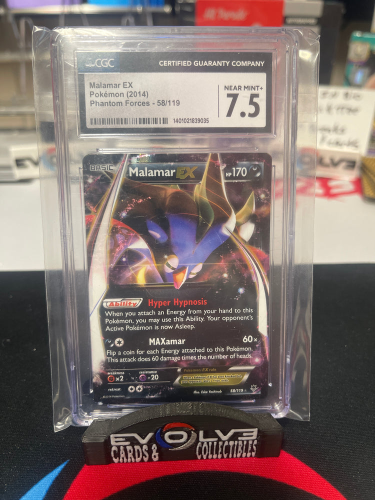 Malamar EX (058/119) [XY: Phantom Forces] CGC 7.5