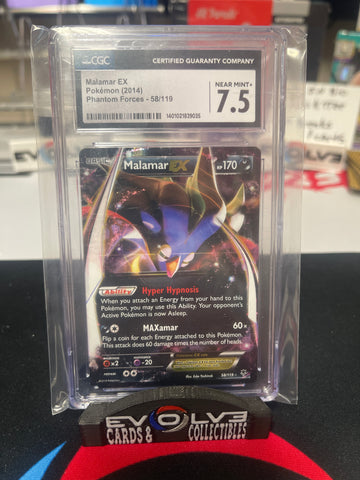 Malamar EX (058/119) [XY: Phantom Forces] CGC 7.5