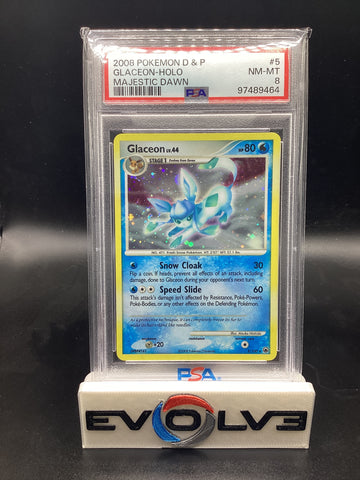 Glaceon (5/100) [Pokemon Diamond & Pearl: Majestic Dawn] PSA 8