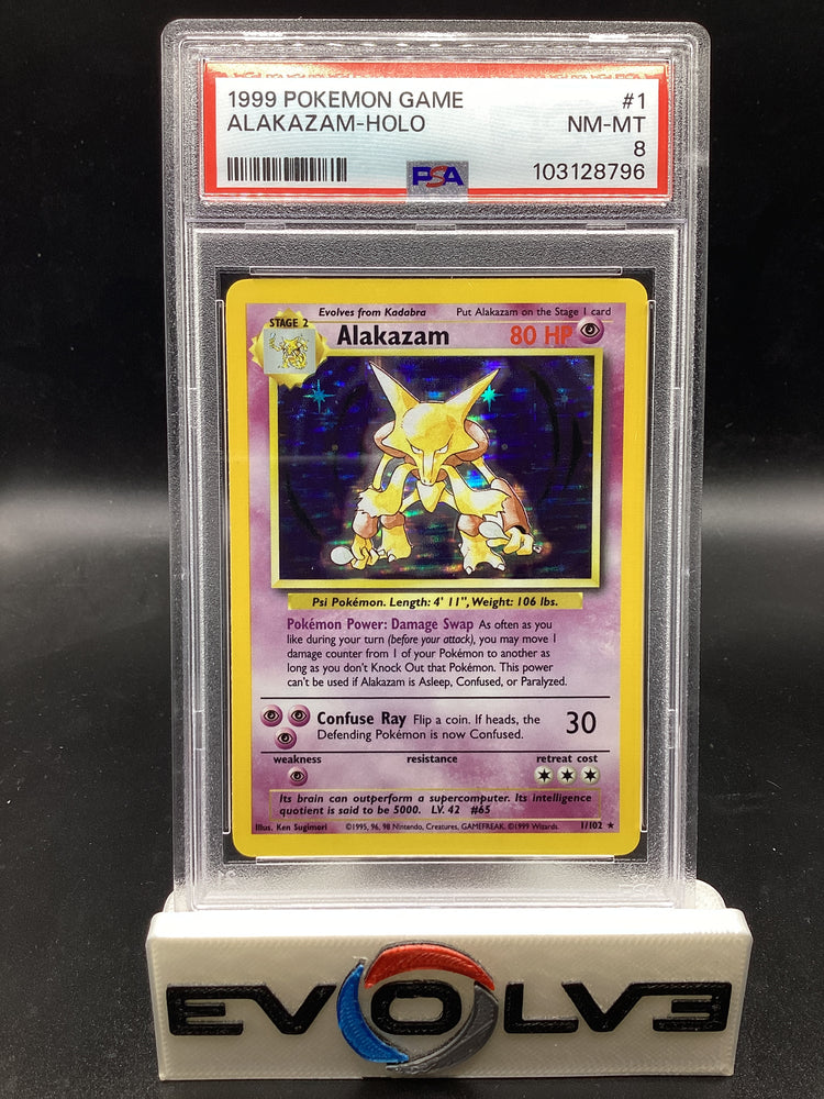 Alakazam (1/102) [Pokemon: Base Set] PSA 8