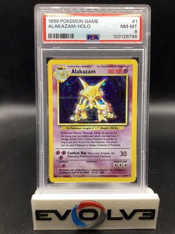 Alakazam (1/102) [Pokemon: Base Set] PSA 8