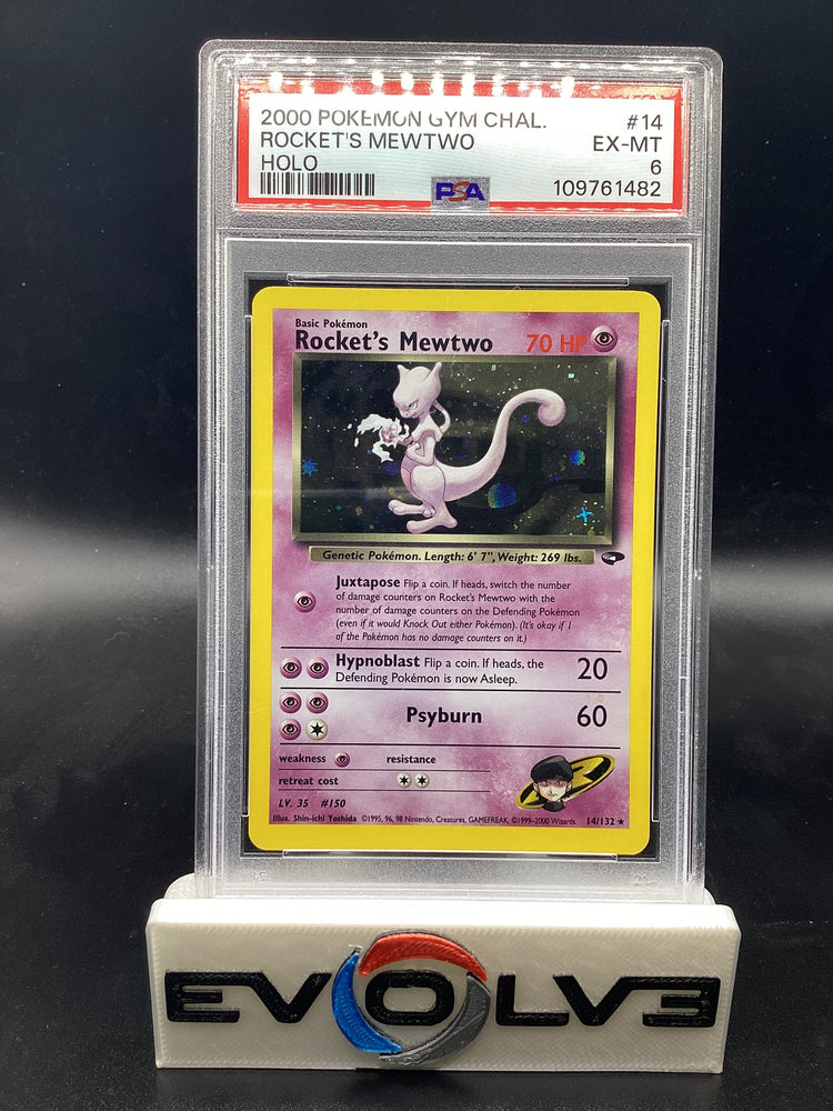 Rocket's Mewtwo (14/132) [Pokemon: Gym Challenge] PSA 6