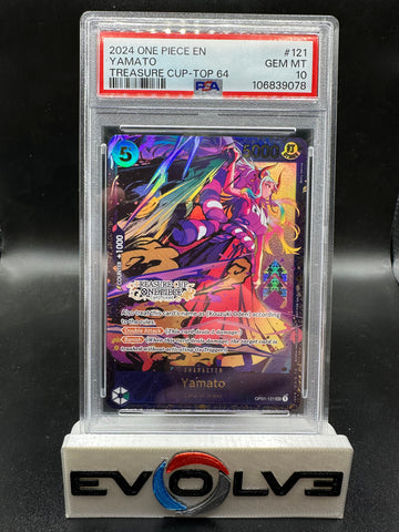 Yamato - Treasure Cup Top 64 (OP01-121) PSA 10