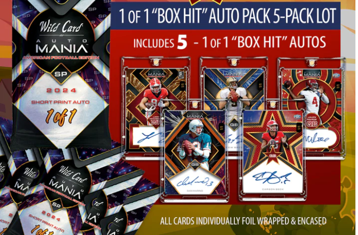 "Just the Heat" Auto Mania "Box Hit" Auto Pack 1 pack football pack