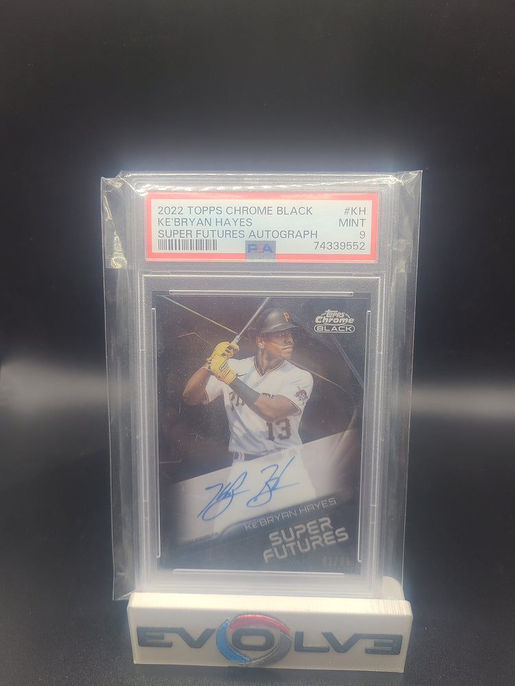 2022 topps chrome black kebryan Hayes autograph psa 9