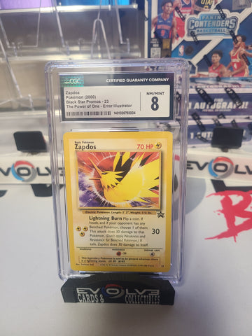 2000 ZAPDOS BLACK STAR PROMO CGC 8