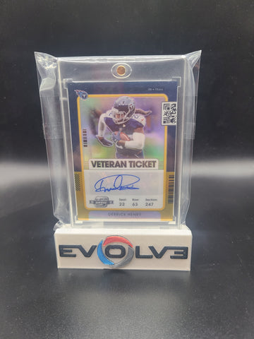 2021 contenders optic derrick henry /5 veteran ticket autograph