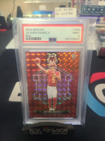 2024 mosaic jayden daniels red psa 9