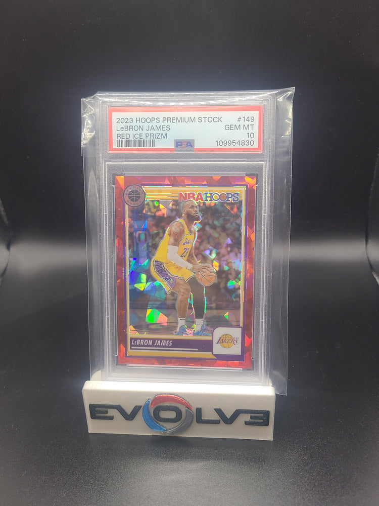 2023 premium stock lebron james /99 red ice psa 10