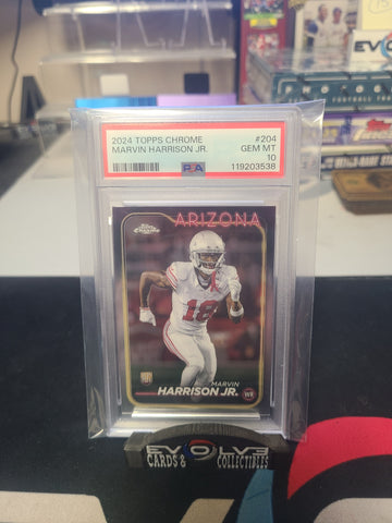 2024 topps chrome Marvin Harrison psa 10