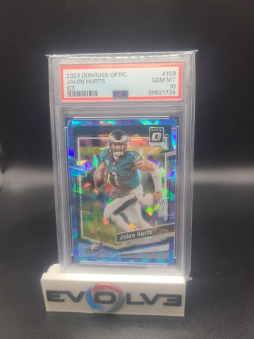 2023 optic Jalen hurts /15 cracked ice pop 1 psa 10