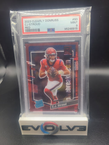 2023 clearly donruss cj stroud red psa 9 /49 pop 1