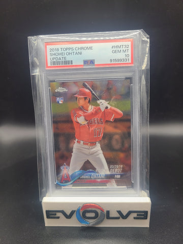 2018 topps chrome shohei ohtani update psa 10