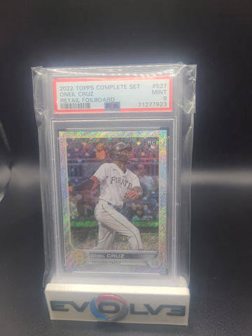 2022 topps oniel Cruz foilboard psa 9