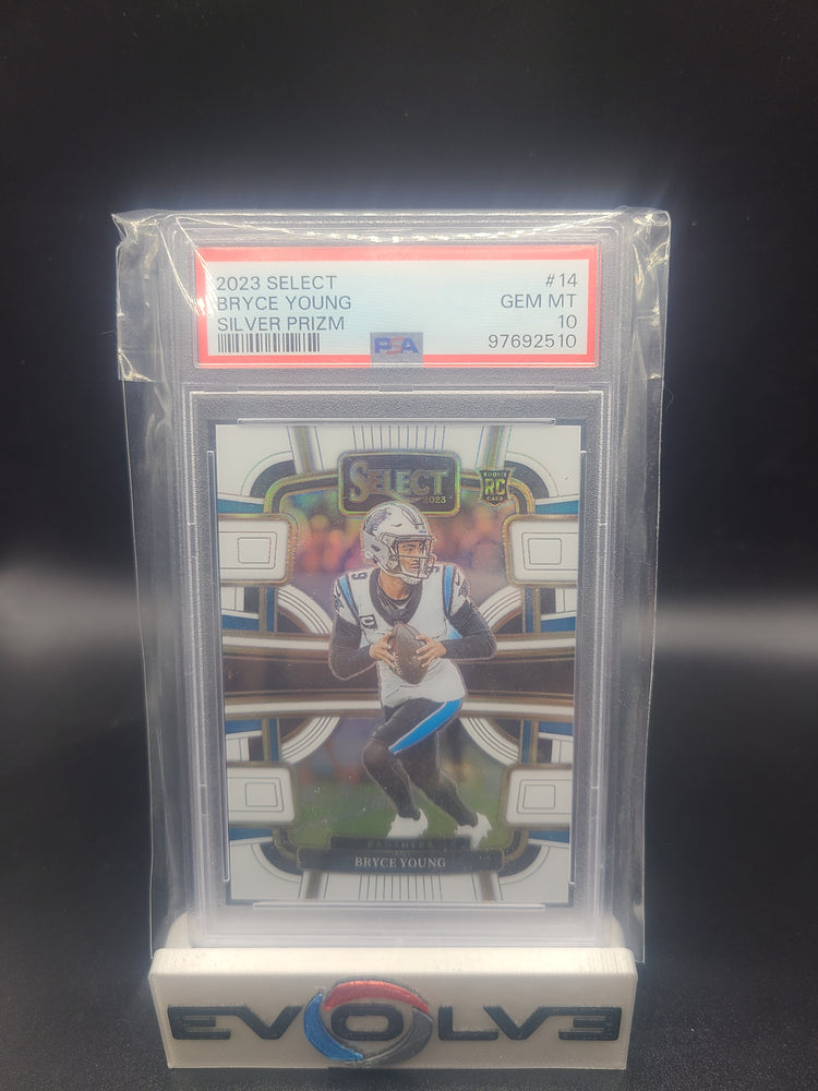 2023 select bryce young silver /35  prizm white psa 10